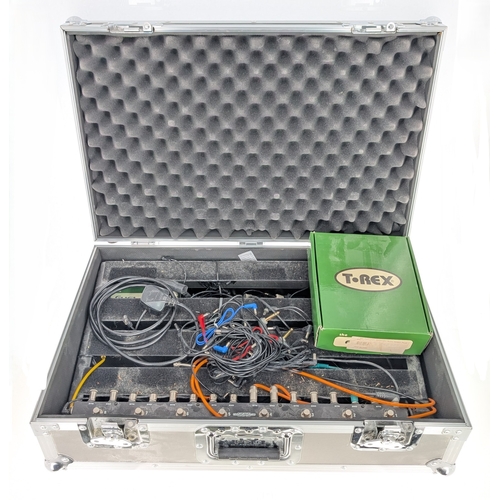 1487 - Pedal Train Novo 24 pedal board with flight case, fitted with T-Rex Fuel Tank Chameleon power supply... 
