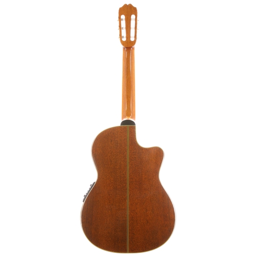 1912 - Takamine G Series EG522SC left-handed electro-acoustic classical guitar, with Rok Sak gig bag... 