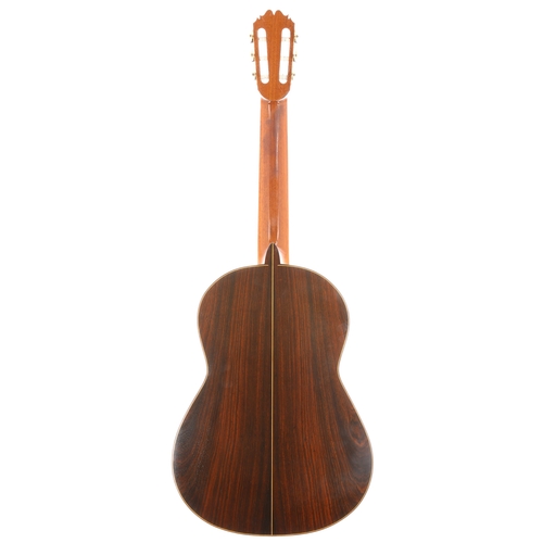 1927 - 1969 David Rubio classical guitar, made by Paul Fisher; Back and sides: Brazilian rosewood, minor st... 
