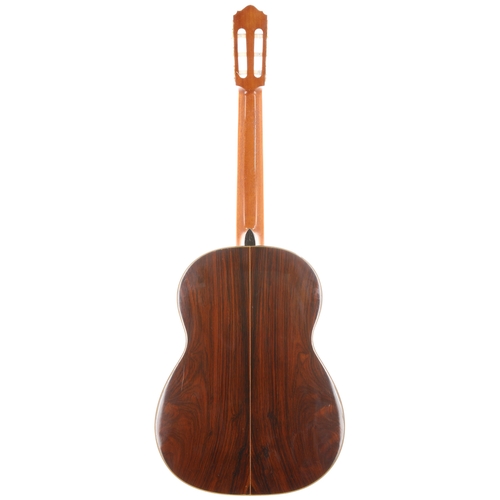 1929 - 1970 Harald Peterson Model B classical guitar, made in England; Back and sides: Brazilian rosewood, ... 