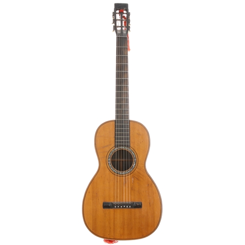 1931 - Antique German small bodied acoustic guitar; Back and sides: Brazilian rosewood, various hairlines -... 