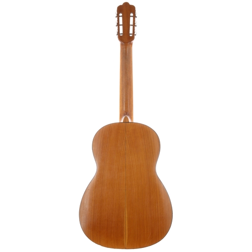 1937 - Early 20th century classical guitar; Back and sides: natural cypress, various scratches and marks; T... 