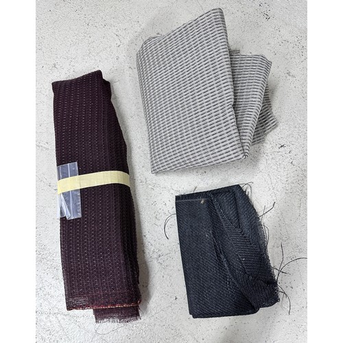 Three sections of amplifier grille cloth for Fender and Marshall amp repair