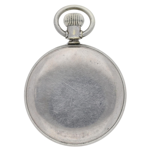 206 - Waterbury Watch Co. Series L duplex nickel cased fob watch, signed patented movement, signed dial wi... 