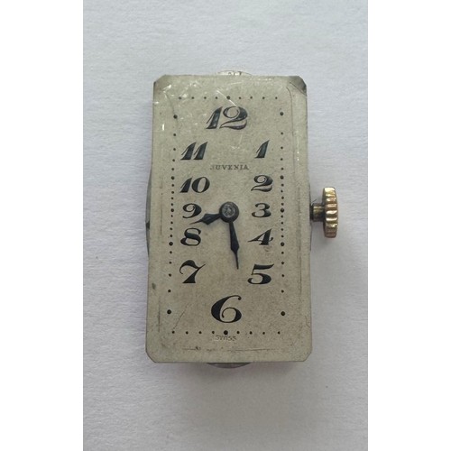 218 - Attractive Juvenia Swiss silver (925) gilt and guilloche pink enamel rectangular purse watch, the hi... 