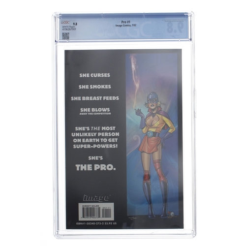 18 - The Pro issue #1, circa 2002, CGC graded 9.8, white pages, Garth Ennis story, cover & art by Ama... 