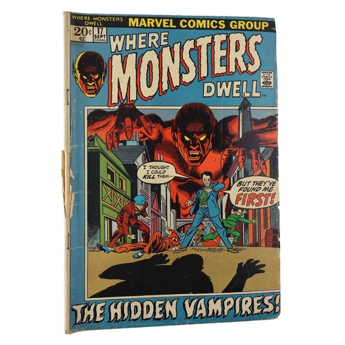 88 - Marvel Comics: Giant-size Werewolf 'The peril of paingloss!' issue #5, circa 1974; together with sev... 