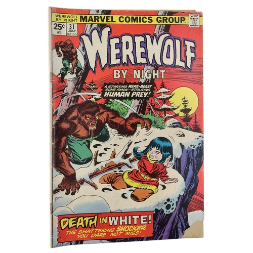 88 - Marvel Comics: Giant-size Werewolf 'The peril of paingloss!' issue #5, circa 1974; together with sev... 