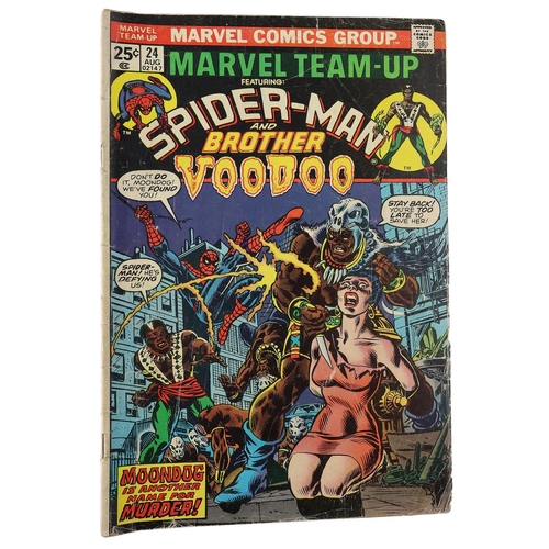 95 - Marvel comics: Marvel Team-up Spider-Man and Hawkeye 'The messiah machine!' issue #22, circa 1972; t... 