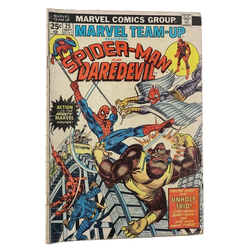 96 - Marvel Comics: Marvel Team-up featuring Spider-Man and Daredevil issue #25, circa 1974; together wit... 