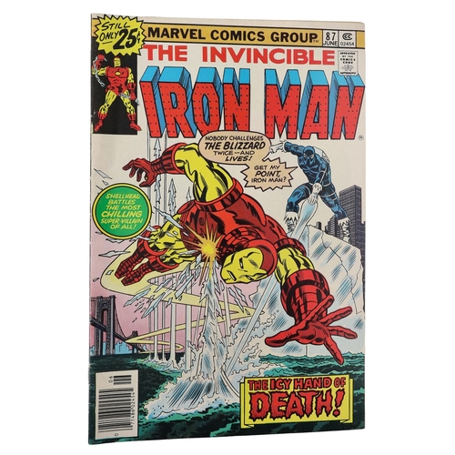 105 - Marvel Comics: The Invincible Iron Man 'The icy hand of death' issue #87, circa 1976, includes villa... 