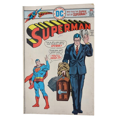54 - DC Comics, Superman 'The man who slept the world away' issue #294, circa 1975; together with a furth... 