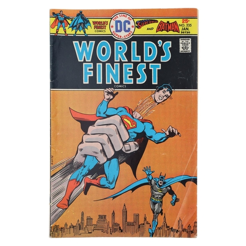 55 - DC Comics, World's Finest 'Superman's stolen birthday' issue #235, circa 1975; together with two oth... 