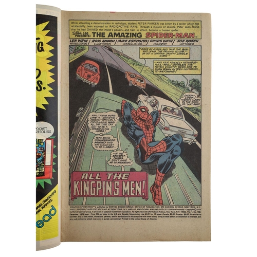 38 - Marvel Comics, The Amazing Spider-Man issue #163, circa 1976, 'All the Kingpin's men', appearance fr... 