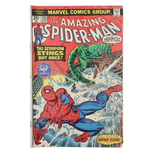 24 - Marvel Comics, The Amazing Spider-Man issue #145, circa 1975, 'The Scorpion Stings but once!', appea... 
