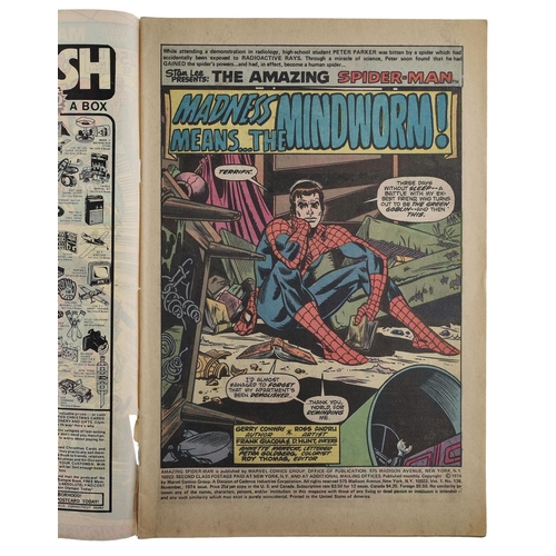 22 - Marvel Comics, The Amazing Spider-Man issue #138, circa 1974, 'Madness means The Mind worm', first a... 