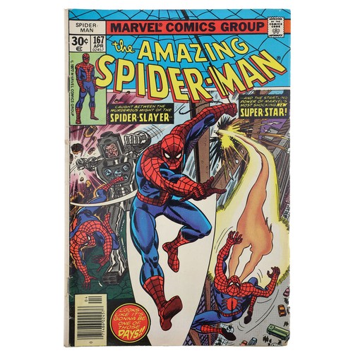41 - Marvel Comics, The Amazing Spider-Man issue #167, circa 1977, first appearance of Will O' Wisp and a... 