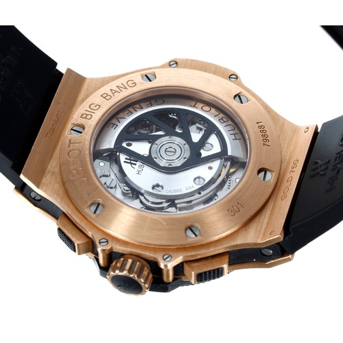 25 - Hublot Big Bang Chronograph 18ct rose gold and titanium automatic gentleman's wristwatch, reference ... 