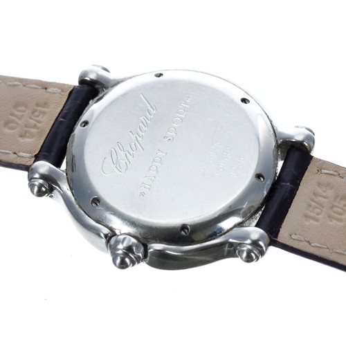 35 - Chopard Happy Sport/Happy Fish stainless steel lady's wristwatch, reference no. 27/8925, serial no. ... 