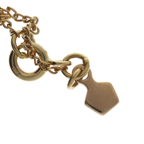 59 - Clogau Welsh Gold 18ct diamond set pendant, upon a slender 18ct chain, the pendant 39mm long, 9.9gm,... 