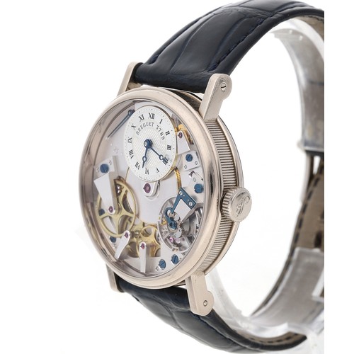 28 - Breguet Tradition 18ct white gold gentleman's wristwatch, reference no. 7027, serial no. 37xx, skele... 