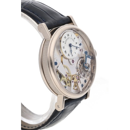 28 - Breguet Tradition 18ct white gold gentleman's wristwatch, reference no. 7027, serial no. 37xx, skele... 