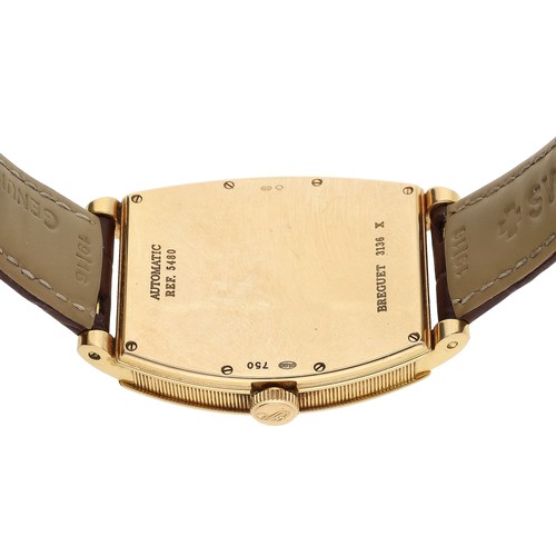 29 - Breguet Heritage 18ct automatic tonneau gentleman's wristwatch, reference no. 5480, serial no. 31xx,... 