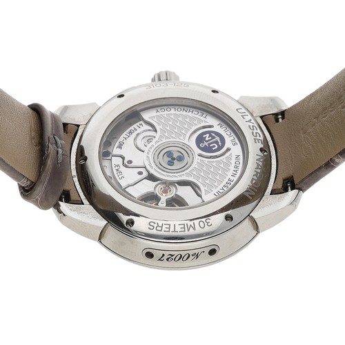 37 - Ulysse Nardin Jade Email Grande Feu automatic lady's wristwatch, reference no. 3103-125, no. 00xx, g... 