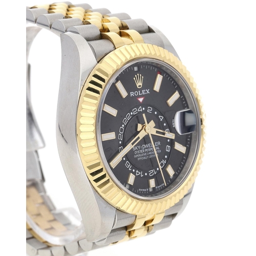 12 - Rolex Oyster Perpetual Sky-Dweller stainless steel and gold gentleman's wristwatch, reference no. 33... 