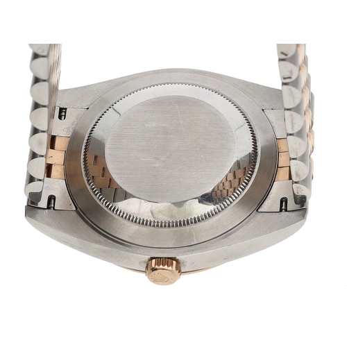 13 - Rolex Oyster Perpetual Datejust 41 Everose and stainless steel gentleman's wristwatch, reference no.... 