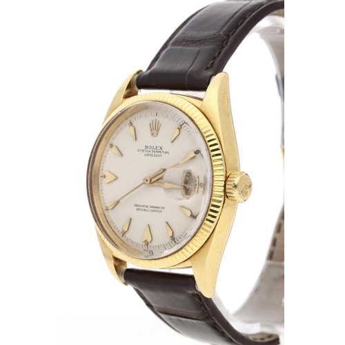 15 - Rolex Oyster Perpetual Datejust 18ct gentleman's wristwatch, reference no. 6605, serial no. 242xxx, ... 