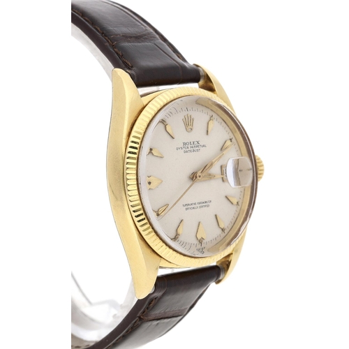15 - Rolex Oyster Perpetual Datejust 18ct gentleman's wristwatch, reference no. 6605, serial no. 242xxx, ... 