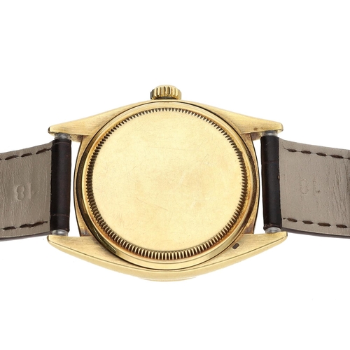 15 - Rolex Oyster Perpetual Datejust 18ct gentleman's wristwatch, reference no. 6605, serial no. 242xxx, ... 