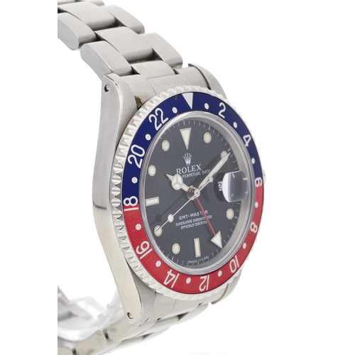16 - Rolex Oyster Perpetual Date GMT-Master stainless steel gentleman's wristwatch, reference no. 16700, ... 