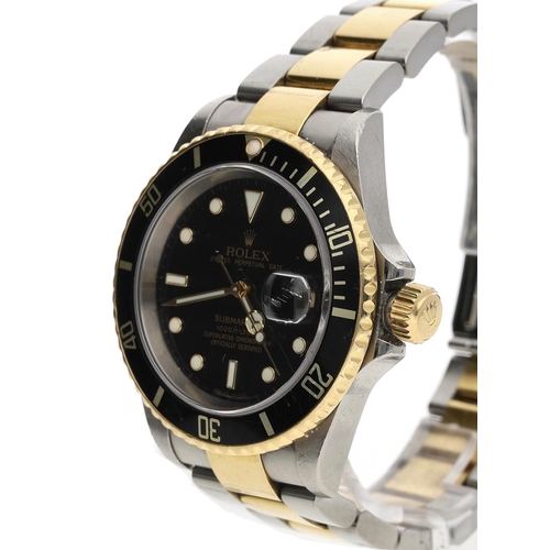20 - Rolex Oyster Perpetual Submariner Date stainless steel and gold gentleman's wristwatch, reference no... 