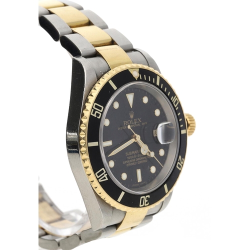 20 - Rolex Oyster Perpetual Submariner Date stainless steel and gold gentleman's wristwatch, reference no... 
