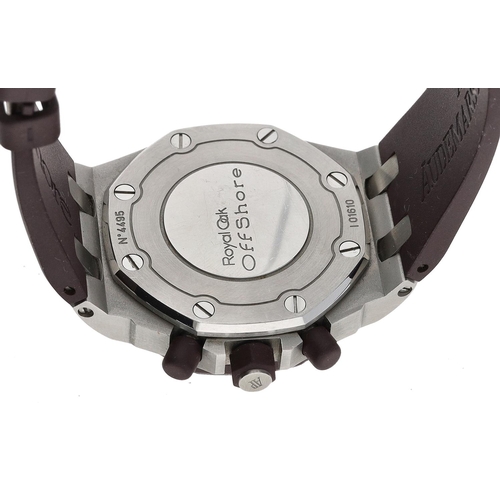 24 - Audemars Piguet Royal Oak Off Shore Chronograph automatic mid-size wristwatch, no. 4495, I 01610, pl... 