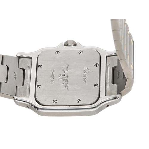 4 - Cartier Santos Galbee mid-size stainless steel and gold wristwatch, reference no. 1566, serial no. 2... 