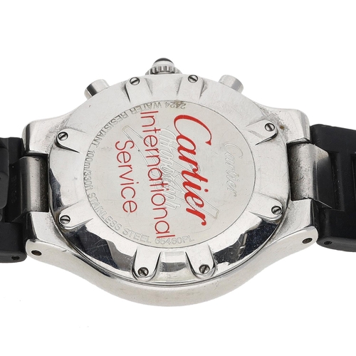 6 - Cartier Chronoscaph 21 stainless steel gentleman's wristwatch, reference no. 2424, serial no. 6546xx... 