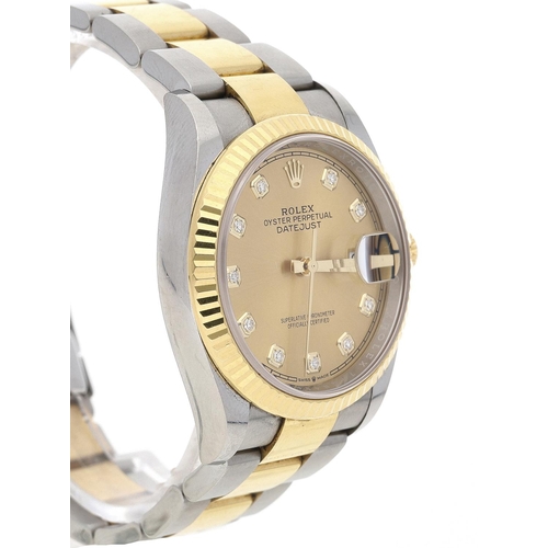 7 - Rolex Oyster Perpetual Datejust 36 stainless steel and gold gentleman's wristwatch, reference no. 12... 