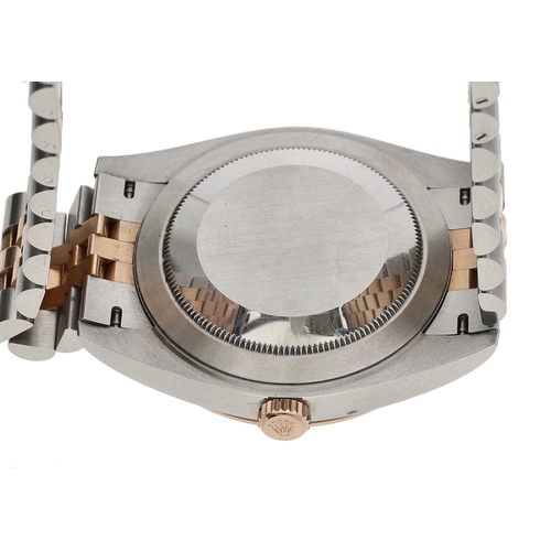 8 - Rolex Oyster Perpetual Datejust 41 Everose and stainless steel gentleman's wristwatch, reference no.... 