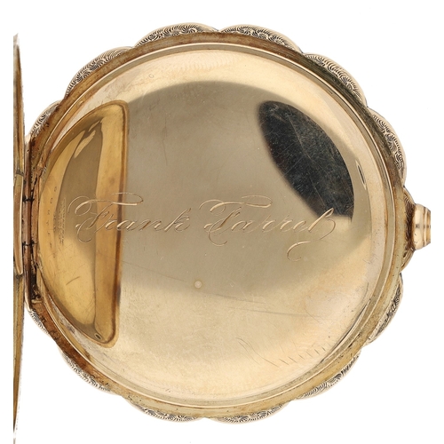 205 - Hamilton Watch Co. 'W.M. Shlaes Special' 14ct lever hunter pocket watch, serial no. 806414, circa 19... 