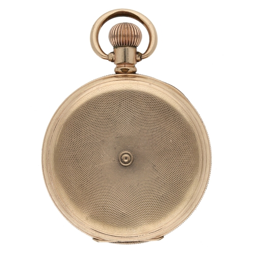 208 - American Waltham 'Traveler' gold plated lever hunter pocket watch, serial no. 19329970, circa 1913, ... 
