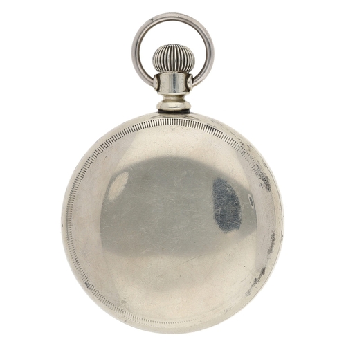 209 - Columbus Watch Co nickel cased lever pocket watch, serial no. 28694, circa 1884, lever set 15 jewel ... 