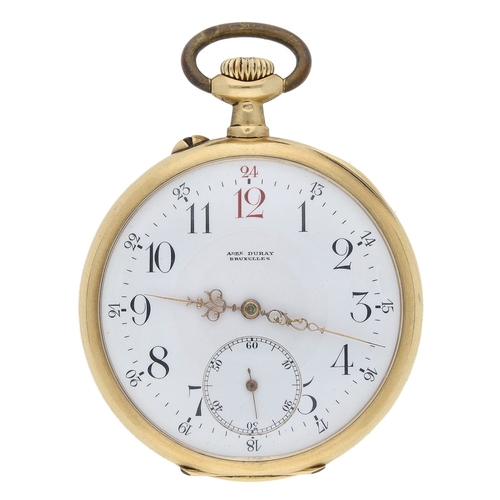 220 - Longines 18k lever pocket watch, signed cal. 19.75N gilt frosted movement with compensated balance a... 