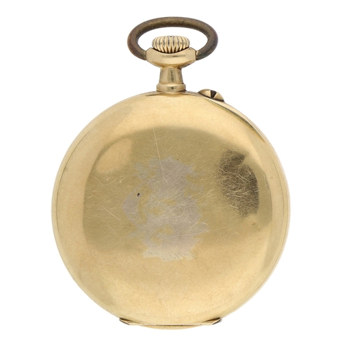 220 - Longines 18k lever pocket watch, signed cal. 19.75N gilt frosted movement with compensated balance a... 