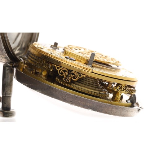 213 - George Prior, London - 18th century silver pair cased verge pocket watch made for the Turkish market... 