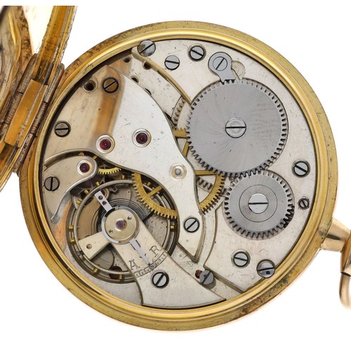 225 - Swiss 9ct dress pocket watch, import hallmarks Glasgow 1930, unsigned movement with compensated bala... 