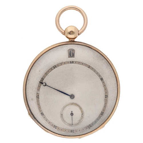 230 - Leroy Et Fils, A. Paris - Good 19th century 18ct pocket watch with Jump Hour, Paris 1819-1838, full ... 