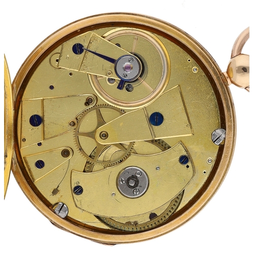 230 - Leroy Et Fils, A. Paris - Good 19th century 18ct pocket watch with Jump Hour, Paris 1819-1838, full ... 